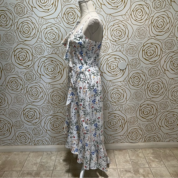 Lucy Paris floral asymmetrical high low dress with ruffles. - Picture 3 of 6